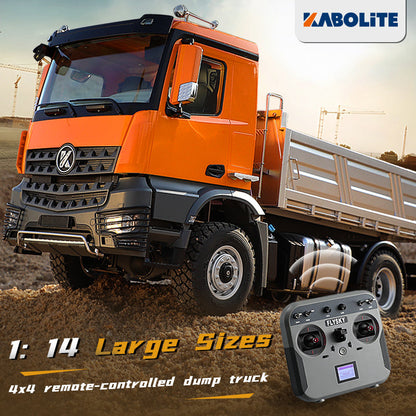 Fast Free Shipping 1/14 Kabolite 5701 RC Dump Truck 4x4 Remote Control Dumper Car Sound Light Simulation Vehicle Hobby Model