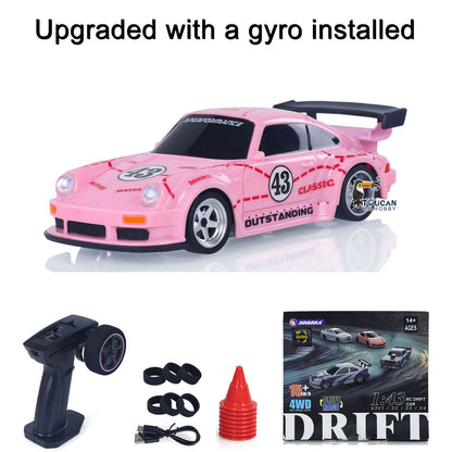 UK Stock JIABAILE 993 2.4G Mini RC Drift Car 1/43 Racing Vehicle 4WD Ready to Go Toy Model Gyroscope Radio Battery Lights 4305A