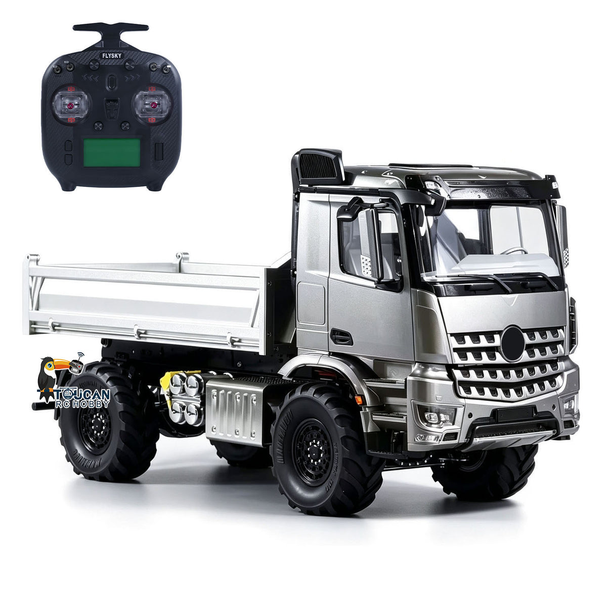 TOUCAN RC HOBBY 3363 MODO 1/14 4x4 Metal Remote Control Hydraulic Dumper 2Speed Gearbox Differential Locks RC Tipper Model ST8 Radio Light Sound