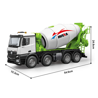 In Stock Metal 1/14 RC Mixer Truck RTR 2.4GHz Radio 12CH Light Sound Effects Remote Control Agitating Lorry Finished Model Toys Battery