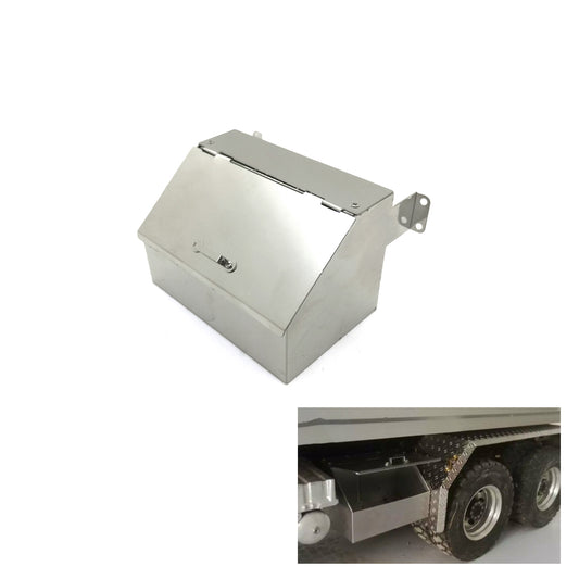 US Stock Degree Metal Tool Box Stainless Steel for 1/14 TAMIYA 56360 RC Tractor Truck Remote Controlled Car DIY Accessory