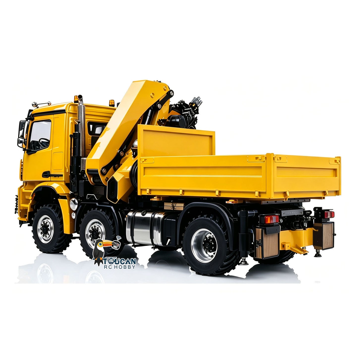 4151AK 1/14 Metal RC Agriculture Tractor Truck 6x6 Farm Lorry Hydraulic Crane Fly Jib Arm 3-Speed Gearbox Sound for Model Collector