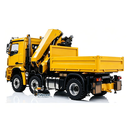 4151AK 1/14 Metal RC Agriculture Tractor Truck 6x6 Farm Lorry Hydraulic Crane Fly Jib Arm 3-Speed Gearbox Sound for Model Collector
