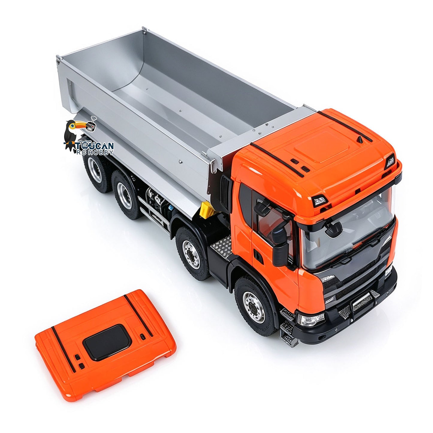 In Stock Double E G540 E118 1/14 8X8 Remote Control Hydraulic Dump Truck 2Speed RC Model Tipper Metal Chassis Differential Lock FLYSKY ST8 Radio