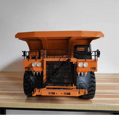 21KG Heavyweight 1/20 Metal Hydraulic Dump Truck Model 793D 2Speed Transmission 4 Wheel Spring Suspension Lights No Sound System