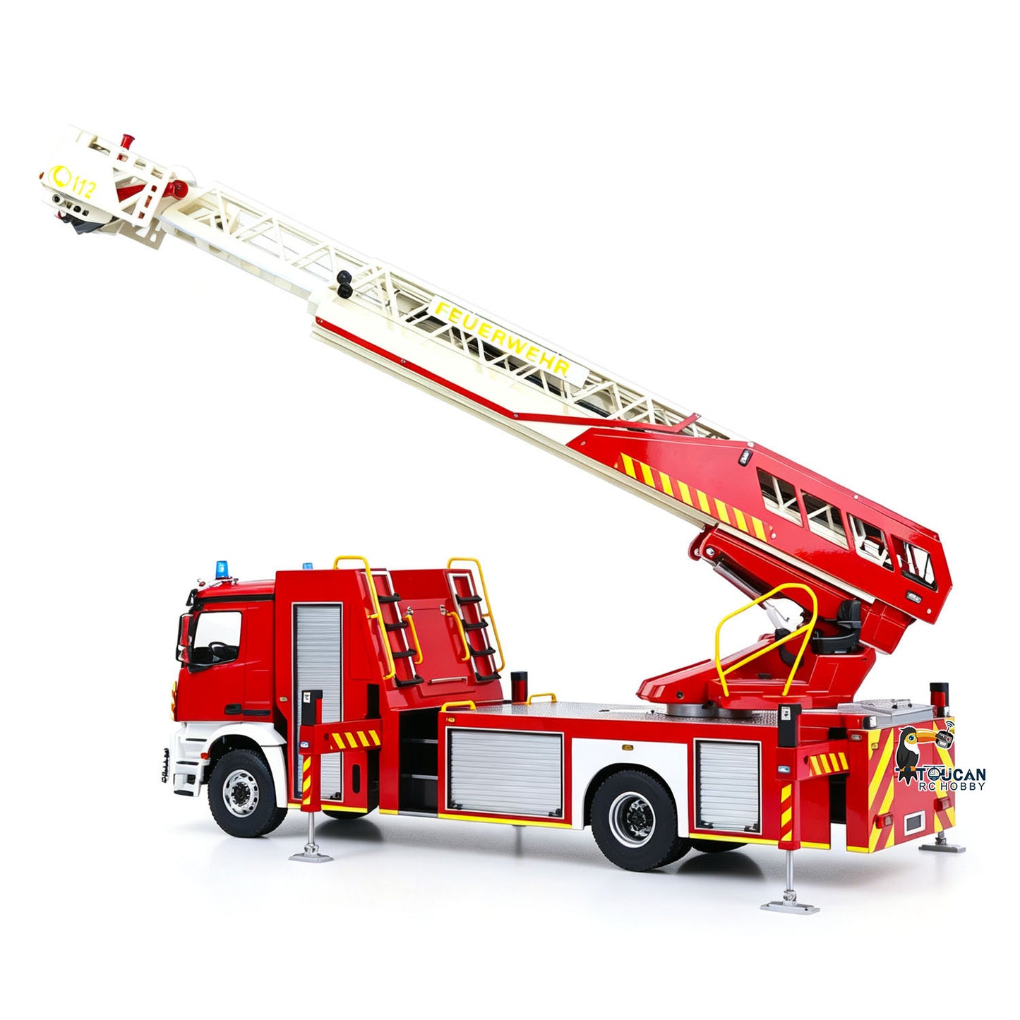 2Speed 1/14 4*4 Metal Chassis Electric Remote Control Lift Ladder Fire Truck RC Model Vehicle Radio No Battery Charger