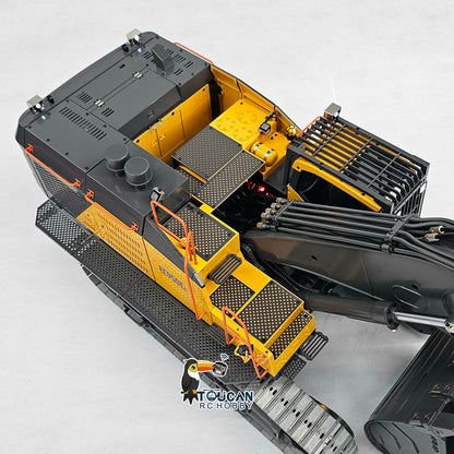 TOUCAN RC HOBBY MTModel EC950 1/14 Metal RC Hydraulic Excavator Dual Pump Digger Model 8CH Valve Ripper Light Sound Brushless Drive Motor Display Screens for Adult