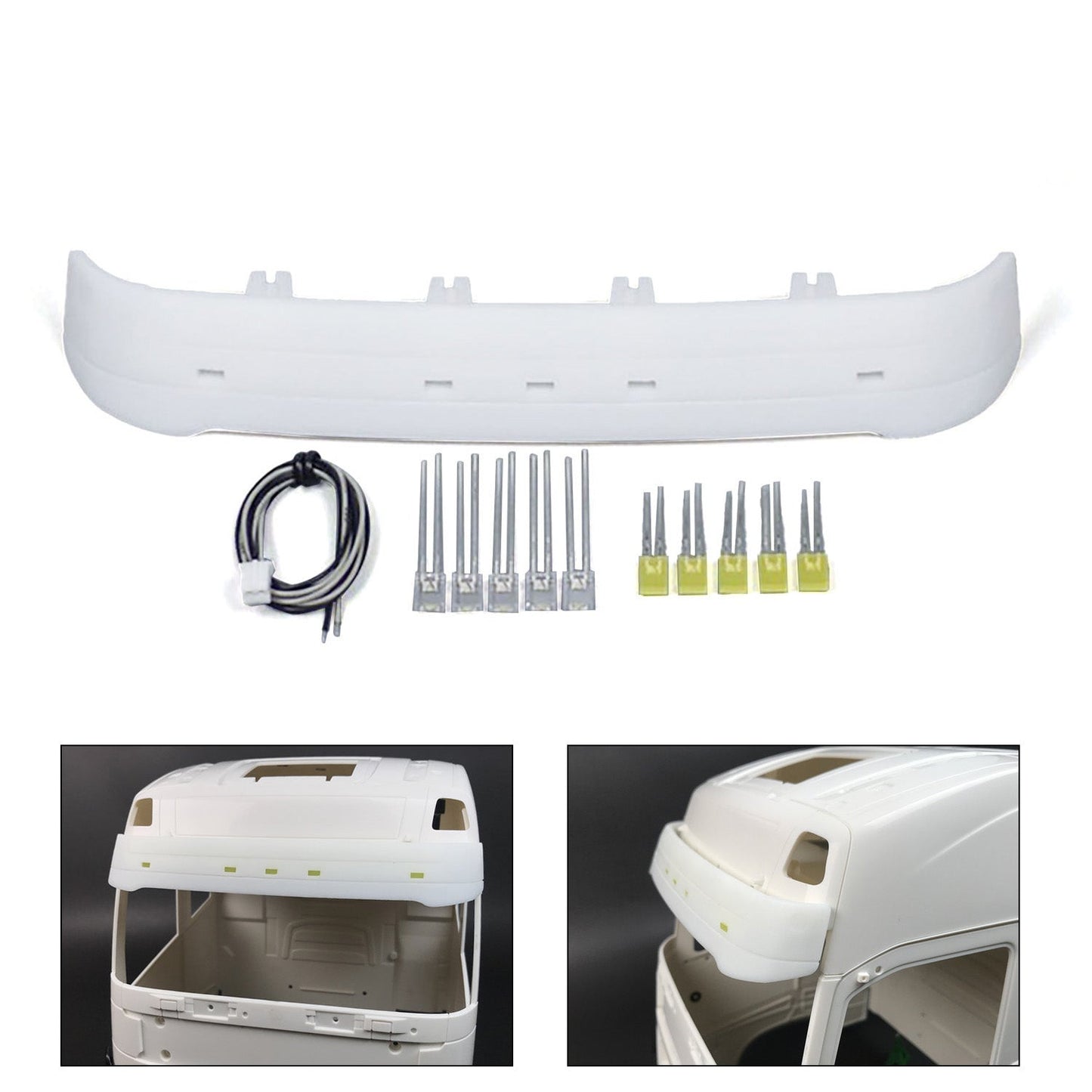 Plastic Sun Visor for 1/14 DIY Tamiya 56375 FH16 XL750 Remote Control Tractor Truck 56360 Model Timber Car RC Lorry Upgrade Part