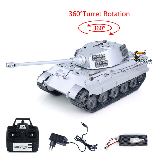 In Stock Heng Long 1/16 RC Tank King Tiger 3888 - Metal Track & Chassis RTR BB Firing