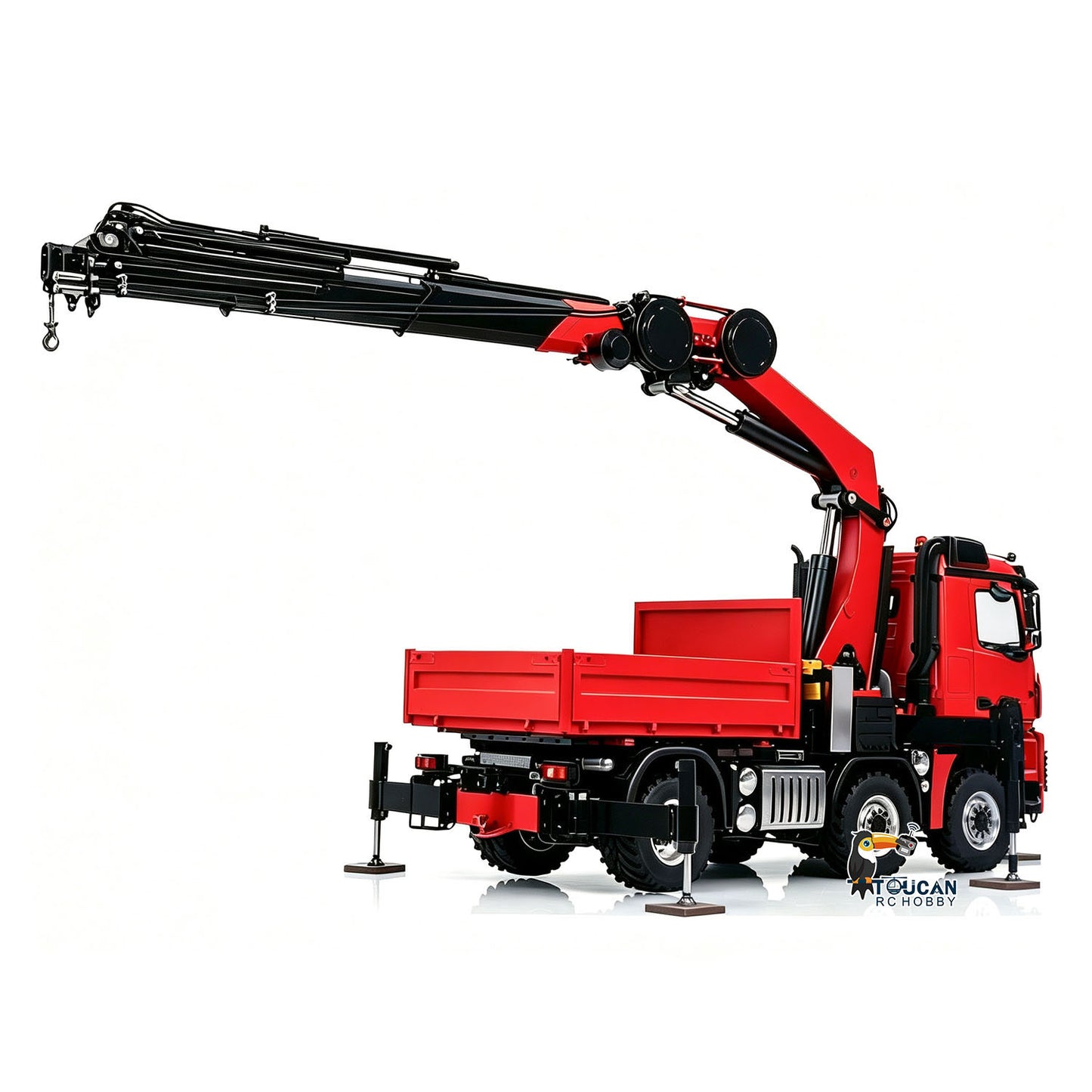 4151AK 1/14 Metal RC Agriculture Tractor Truck 6x6 Farm Lorry Hydraulic Crane Fly Jib Arm 3-Speed Gearbox Sound for Model Collector
