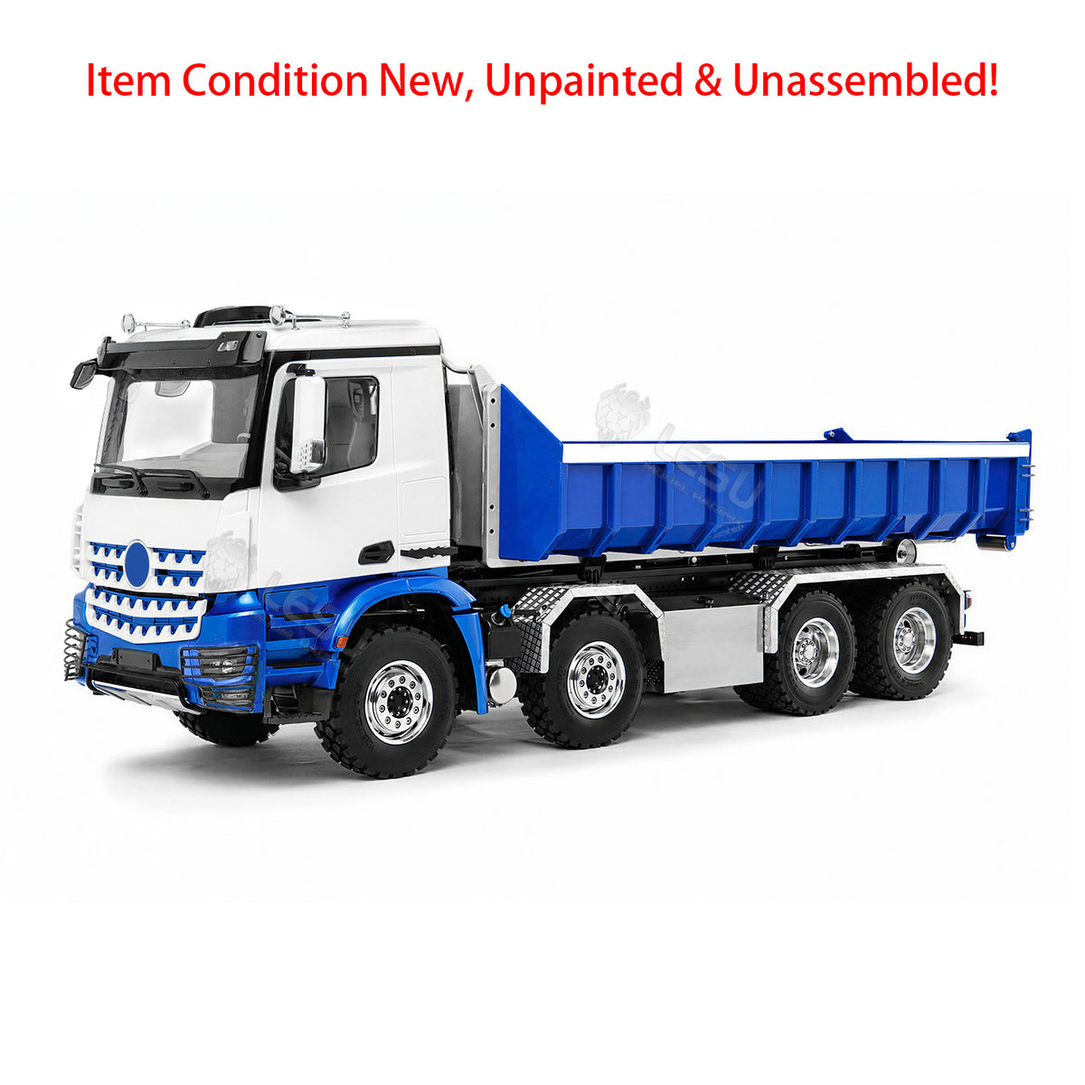 TOUCAN RC HOBBY LESU Z0088 1/14 8x8 Metal Roll Off RC Hydraulic Dump Truck with Folding Hook Lift 3 Speed Transmission Differential Lock Sound Light