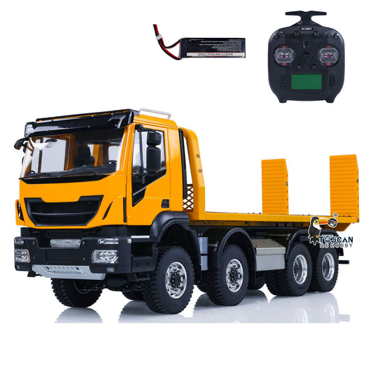 1/14 8X8 RC Hydraulic Wrecker Truck 2Speed Remote Control Road Rescue Vehicle CNC Axle Differential Locks Light System Battery