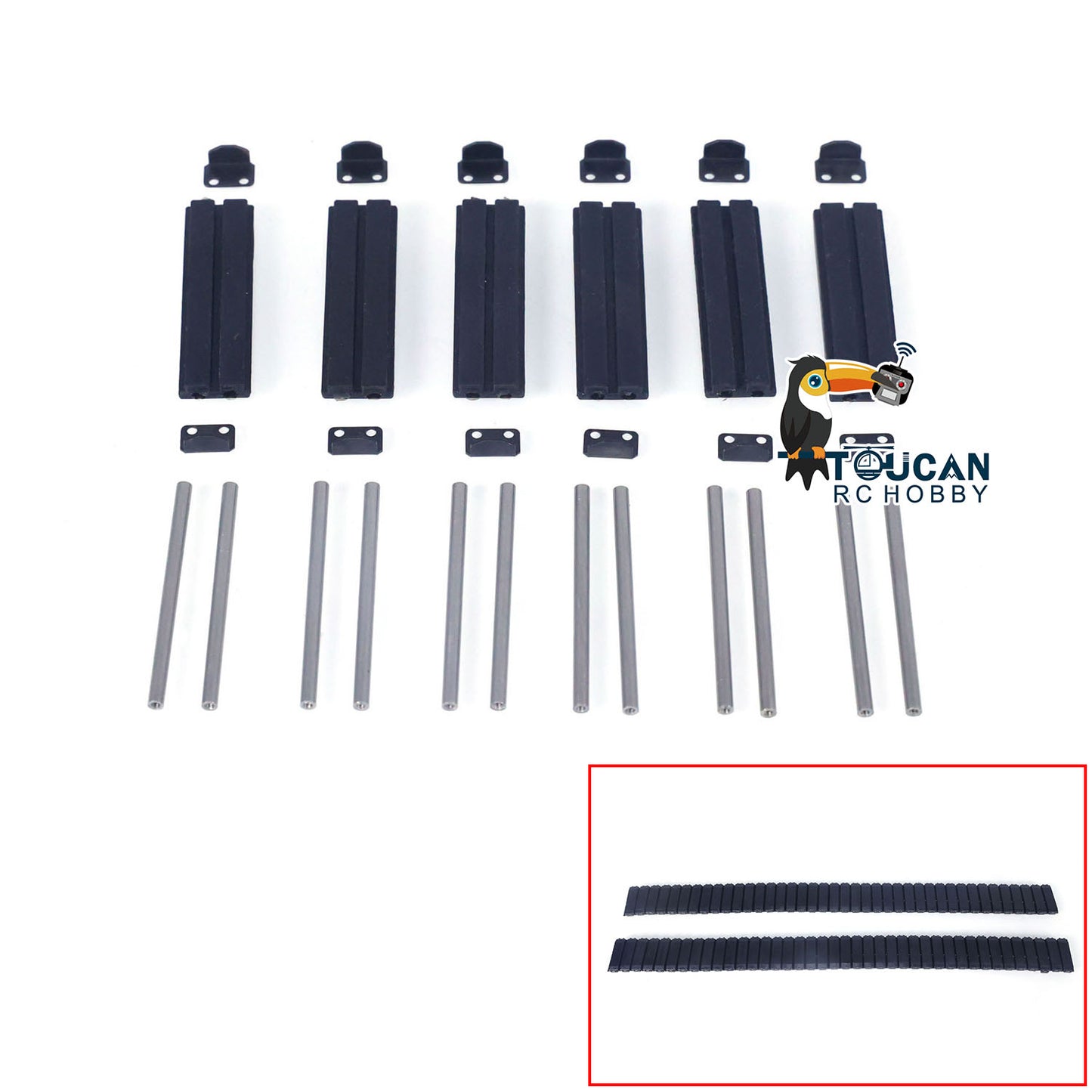 Super Frog Metal GPS Bucket Tracks Rubber Pads for 1/14 RC Hydraulic Excavator ZX135US Digger Upgraded Parts for Construction Vehicle Enthusiast