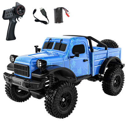 1/18 Remote Control 4WD Rock Crawler Car Simulation Pickup Truck 2.4GHz RC Crawler Brushed Motor Battery Light Ready to Run