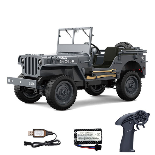 JJRC 1/10 Radio Control Off Road Car C8815 4WD RC Crawler Military Truck Model Climbing Vehicle RTR Battery LED Lights 280 Motor