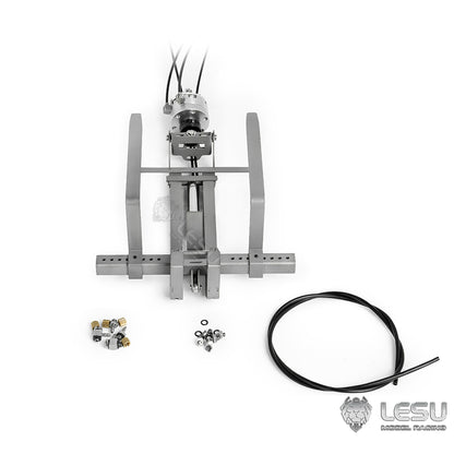 LESU 1/14 Metal Hydraulic Fork Brick Clamp for LESU RC Hydraulic Crane Dumper Car Radio Control Truck Kits Unassembled and Unpainted