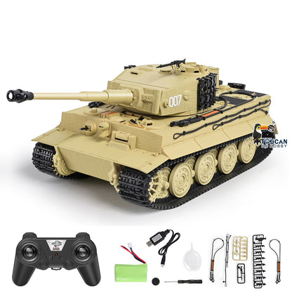TOUCAN RC HOBBY HY Model 1/24 Plastic RC Tank German Tiger I Remote Control Tanks with Infrared Battle Simulated Smoke LED Lights Sound Recoil Effects