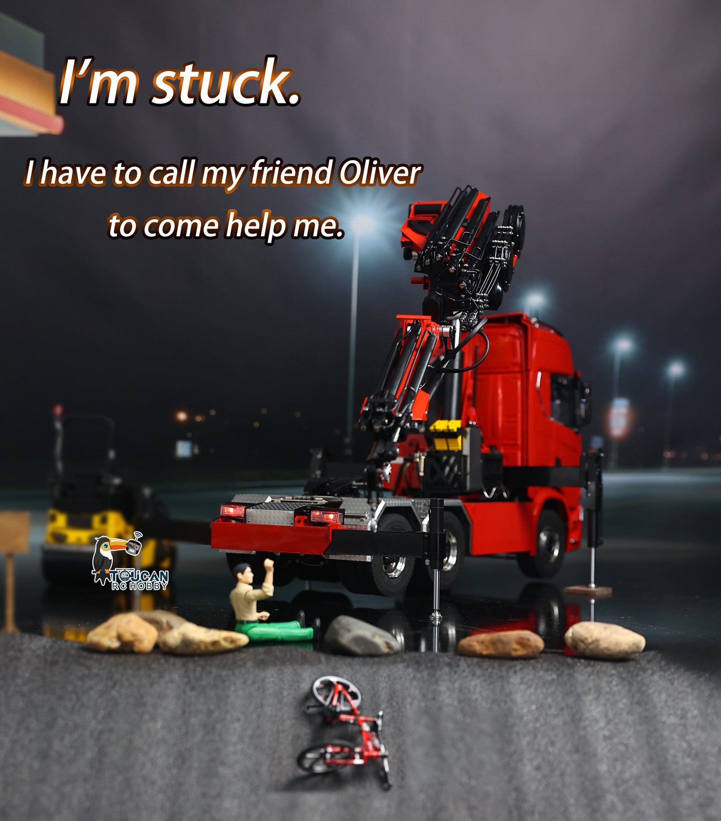1/14 RC Truck Remote Control Tractor Truck 7-way Valves Hydraulic Crane 6x6 RC Lorry Car 3Speed Gearbox Axle Locks Light Sound System