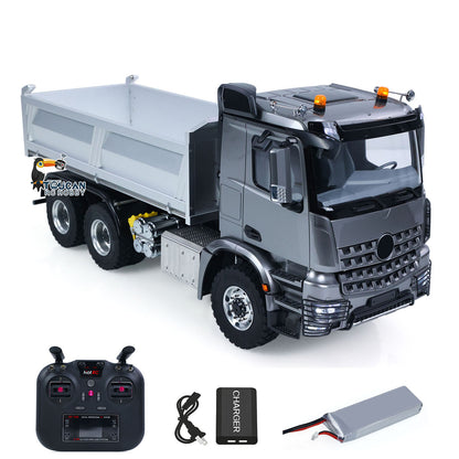 2Speed 3348 Metal Chassis 1/14 RTR RC Hydraulic Dumper Remote Control Tipper Model NO Lock Differential Axle Light Sound Battery