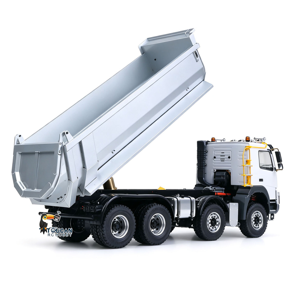 TOUCAN RC HOBBY JDMODEL RC Dump 1/14 Metal Hydraulic Dumper 8*8 Truck AWD W/ Hopper Cylinder Tube 2Speed Differential Axle Motor Servo ESC Radio