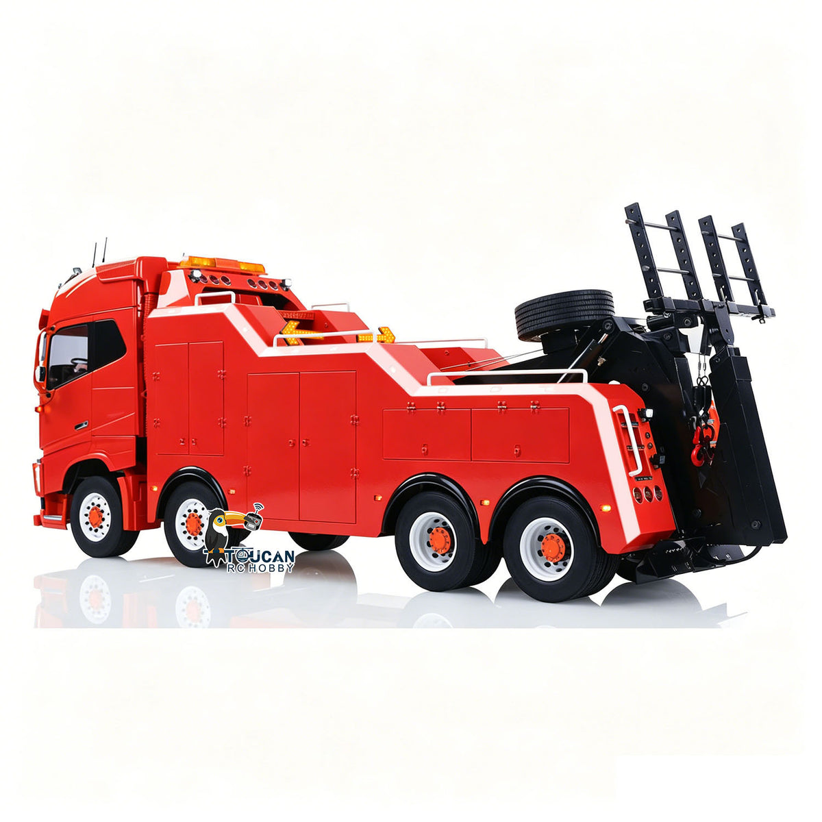 TOUCAN RC HOBBY  8X4 Metal 1/14 RC Road Rescue Truck RTR 2Speed Model Car Flysky Paladin PL18EV Lite Radio Battery Smoke Light Sound