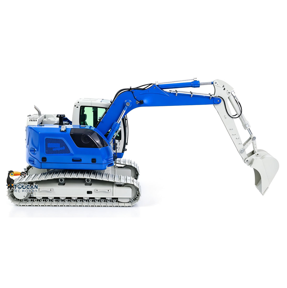 TOUCAN RC HOBBY JDModel 1/14 Metal 2Arms RC Hydraulic Tracked Excavator JDM-208 R920 Radio Control Digger Engineering Vehicle Sound System Battery