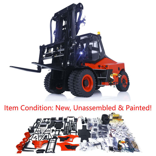 LESU 1/14 RC Front-Wheel Ddrive Hydraulic Painted Forklift Model Aoue-LD160S Remote Control Model Light Sound System ESC Servo