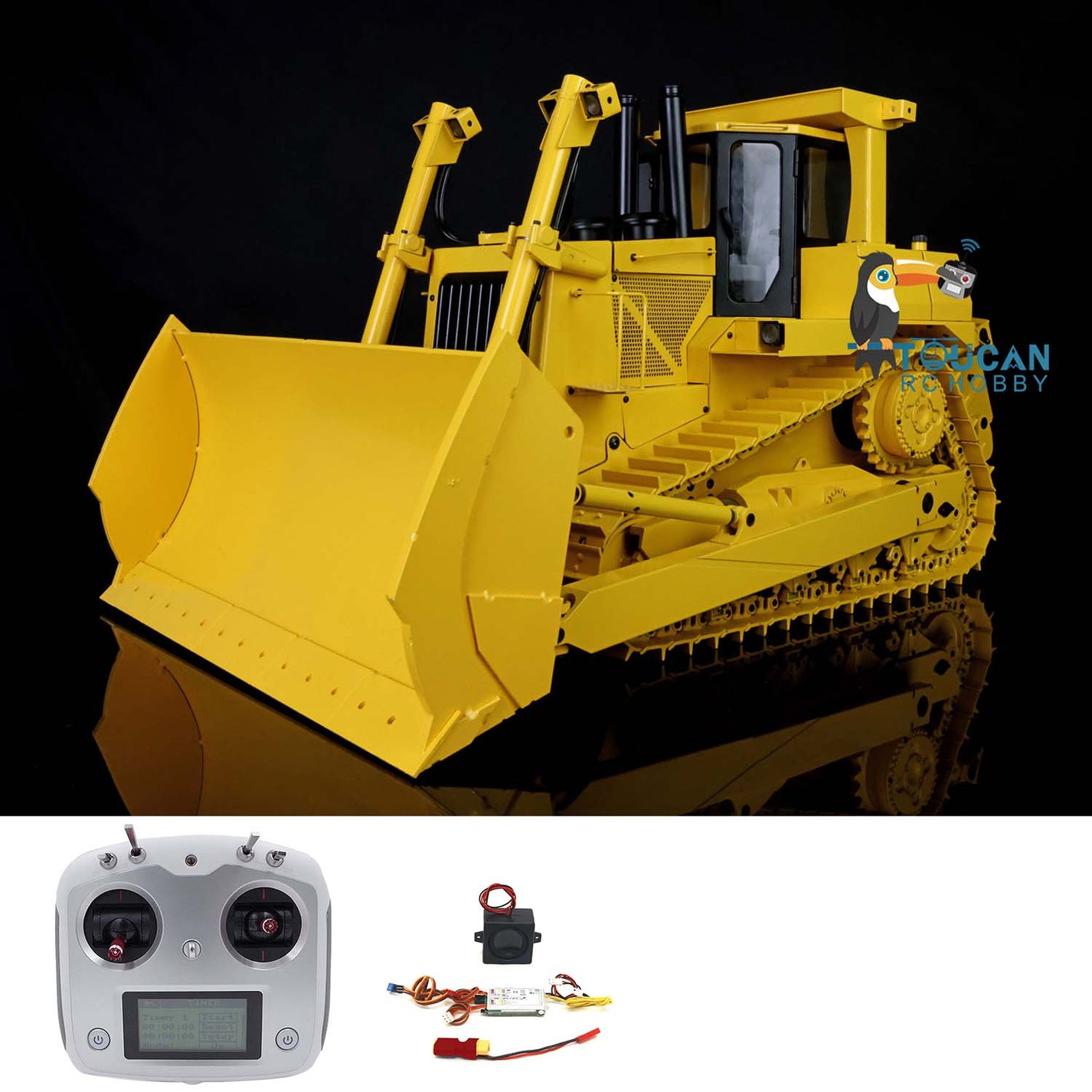 JDModel Metal 1/14 RC Hydraulic Bulldozer DXR2 Remote Controlled Dozer ...
