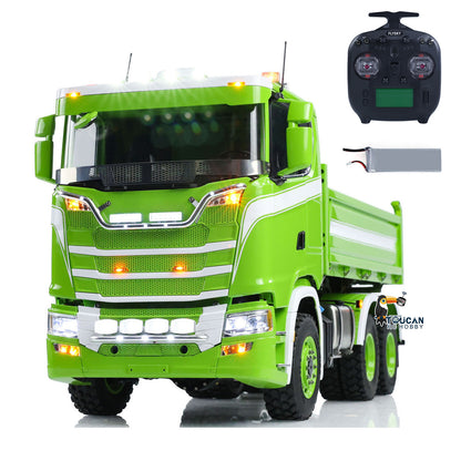 LESU A0009 1/14 Metal 3 Ways 6x6 RC Hydraulic Dump Truck with 3 Speed Transmission Differential Lock for Construction-Themed Courses