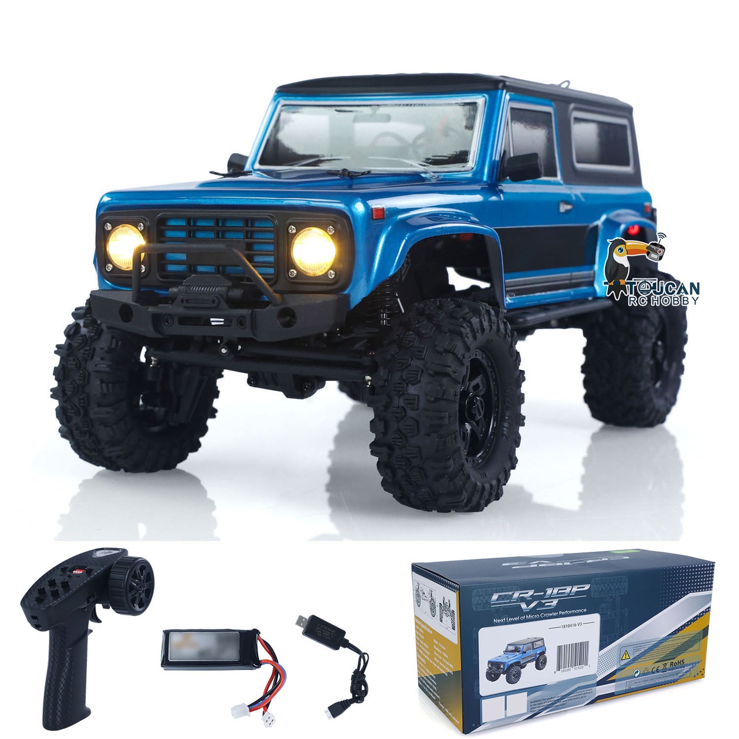 In Stock 4WD RC Rock Crawler Car Rushmore CR18P V3 1/18 2.4Ghz Crawler RTR Vehicle Hobbywing Brushless Motor ESC Lights USB Charger