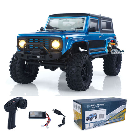 In Stock 4WD RC Rock Crawler Car Rushmore CR18P V3 1/18 2.4Ghz Crawler RTR Vehicle Hobbywing Brushless Motor ESC Lights USB Charger