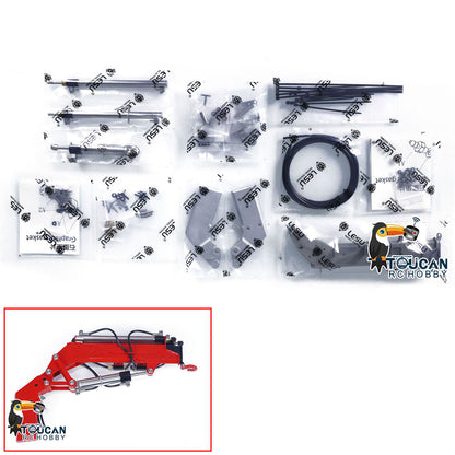 LESU Metal Orange Peel Grab A0043 with Hydraulic Rotary Cylinder/ Luffing Jib Crane A0044 for 1/14 Crane Truck A0014 RC Dumper Tipper Vehicle DIY for Model Enthusiast