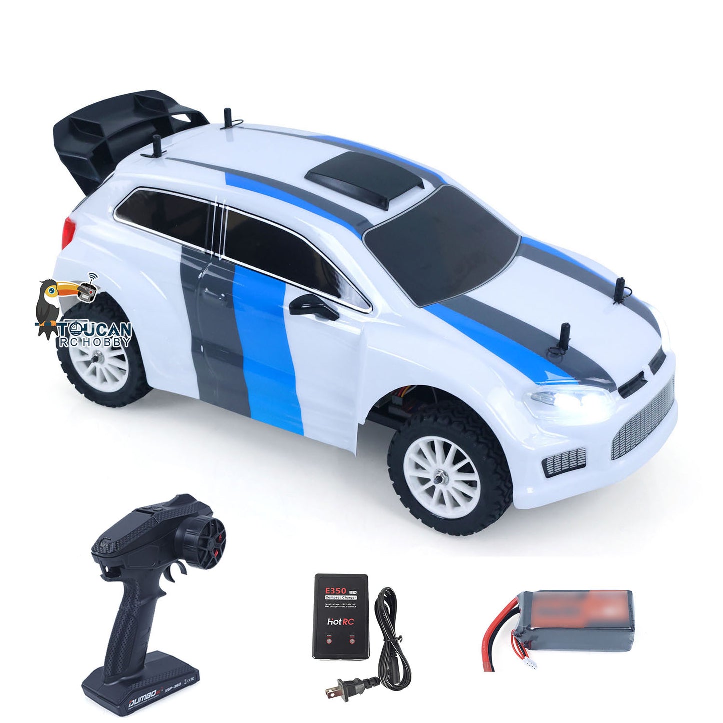 US Stock 1004 1/10 70KM/H 4*4 Remote Control Rally Car RC Brushless Electric Racing Vehicle Hobbywing 60A ESC 3 Differentials Metal Gears