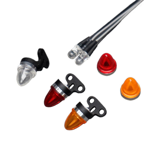 LED Plastic Marker Light 2.2V-3V Rear Clearance Lamp for DIY TAMIYA 1/14 RC Tractor Truck Model Semi Trailer Tipper Car Parts