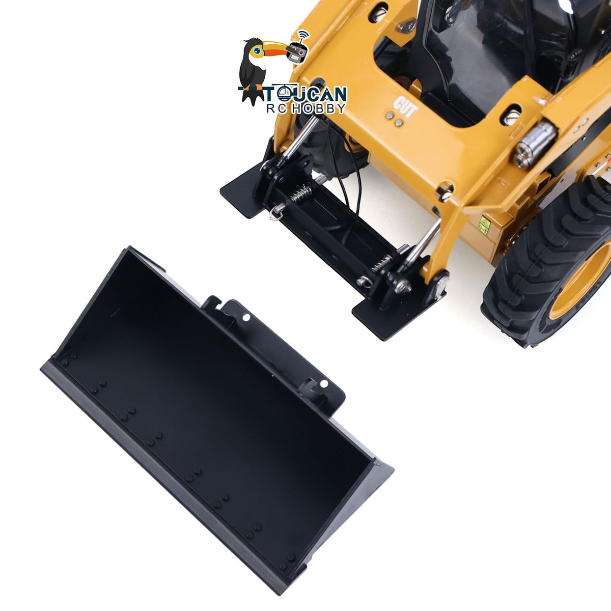 In Stock CUT RC Hobby 1/14 RC  Wheeled Skid-Steer Loader 272D2  3CH Valve Manual Quick Coupler Metal RTR