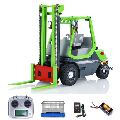 TOUCAN RC HOBBY LXY 1/14 Metal Hydraulic RC Forklift Remote Controlled Wheeled Transfer Car Construction Vehicles Light Sound FlySky I6S Radio Controller PNP RTR