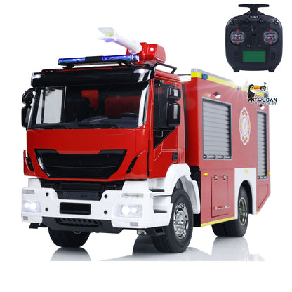 1/14 RC Fire Truck 4x2 Rescue Fire Vehicle 2-Speed Transmission Light Sound ST8 Remote Control System Emulated Car Hobby Models