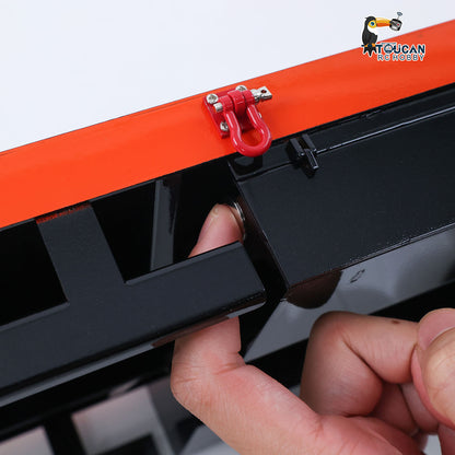 TOUCAN RC HOBBY HHG Model Metal 5-axle Trailers Electric Tail-board Support Leg for 1/14 RC Tractor Radio Controlled Truck Car Hobby Models DIY Painted Assembled
