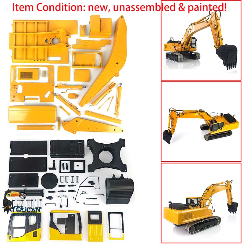 LESU PC360 1/14 Metal RC Hydraulic Excavator B0002 8MPa Oil Pump System Brushed Motor Lighting DIY Construction Model for Hobby Builders
