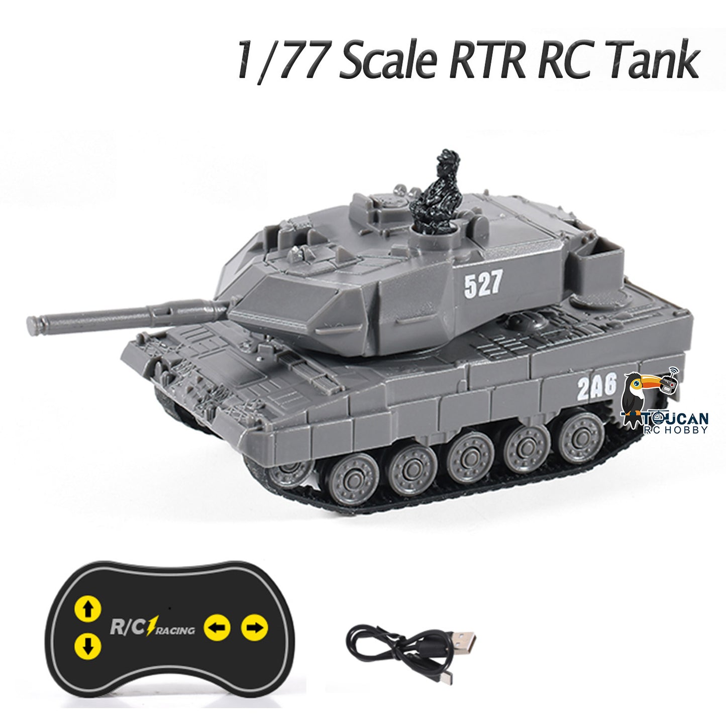 1/77 RC Tank German Panther Battle Radio Controlled Panzer 360 Rotation RTR LED Light Mini Model Toy Gift for Children Adults