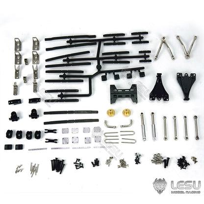 Raised Metal 9MM Rear Suspension 9MM for 1/14 Scale LESU Differential Axles Dump Truck DIY TAMIYA Tractor Truck Dumper