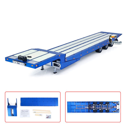 Degree Metal 3Axle Trailer 994 Electric Support Leg Winch For 1/14 TAMIYA Remote Control Tractor Truck DIY Model RC Excavator