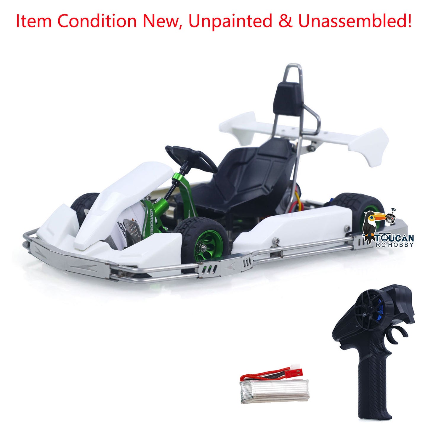 JD Model Plastic 1/10 Remote Control Racing Car 298A KIT 4*4 RC Go Kart Model Servo Radio Gifts for Adults No Light Sound System