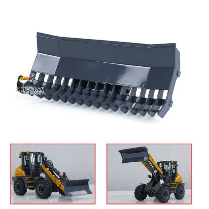 TOUCAN RC HOBBY LESU 1/14 Metal Sieve Bucket Gripper Dozer Shovel Rake Bucket for AOUE MCL8 AT1050 WA100M-8 RC Hydraulic Loader Construction Vehicles DIY Model