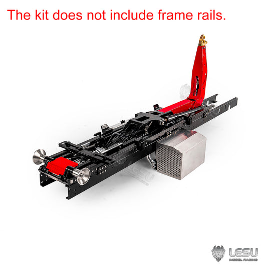 LESU Metal Foldable Roll On Off Dumper Frame 5-way Valves for 1/14 Remote Control Hydraulic Full Dump Truck Brushless Motor