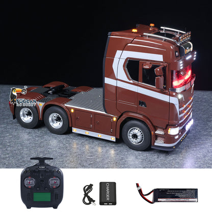 TOUCAN 1/14 Remote Control Tractor Truck 770S 3Speed 6x2 Metal Chassis Axle Lock RC Lorry Vehicle Flysky ST8 Radio RTR Model