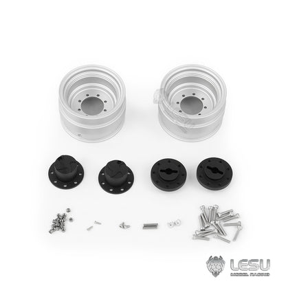 LESU Metal Front/Rear Axle with Differential Lock/ Wheel Hub/ Plastic Wheel Tire for 1/14 RC Hydraulic Loader Aoue WA100M-8 RD-A0021 for Vehicle Enthusiast