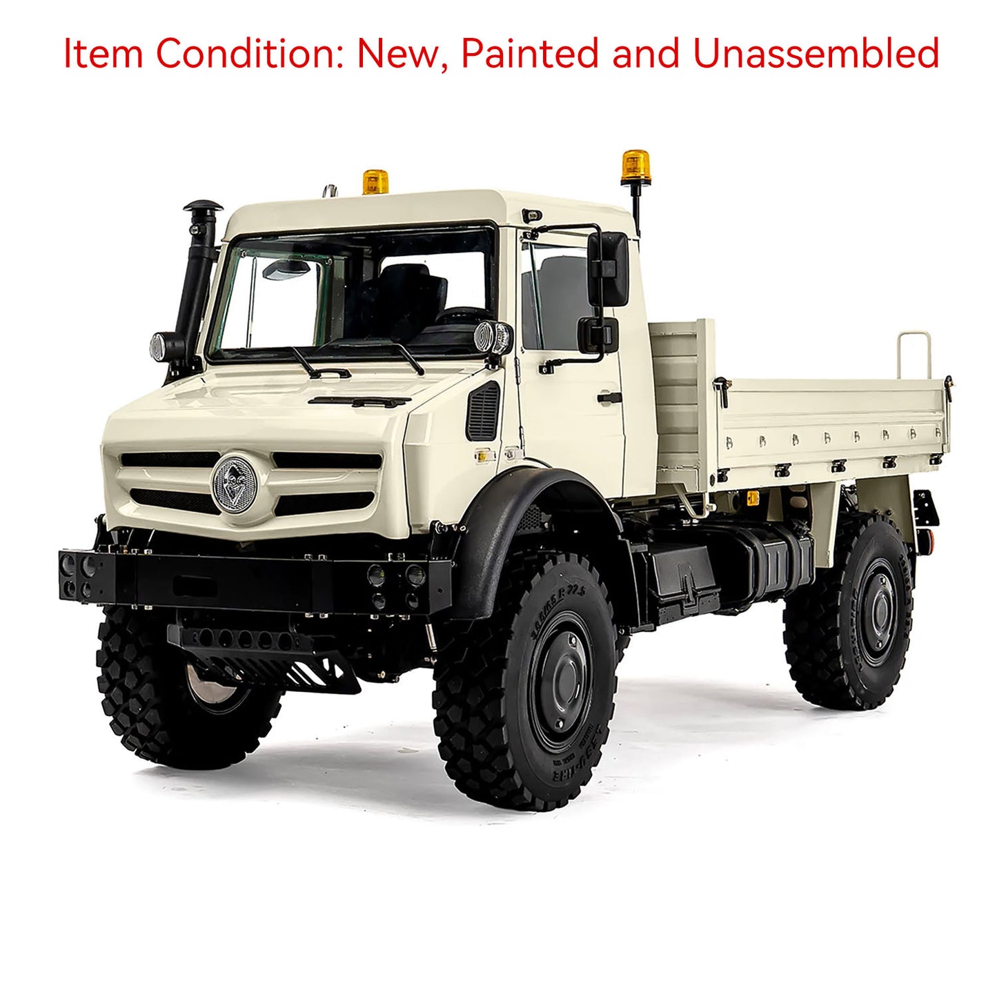 LESU U4023 1/14 Metal RC Off Road Vehicle Kit Non-Hydraulic All Terrain Light Truck Detachable Steel Cargo Bed 3 Speed Transmission Differential Locks Light Sound System for Hobby Collectors