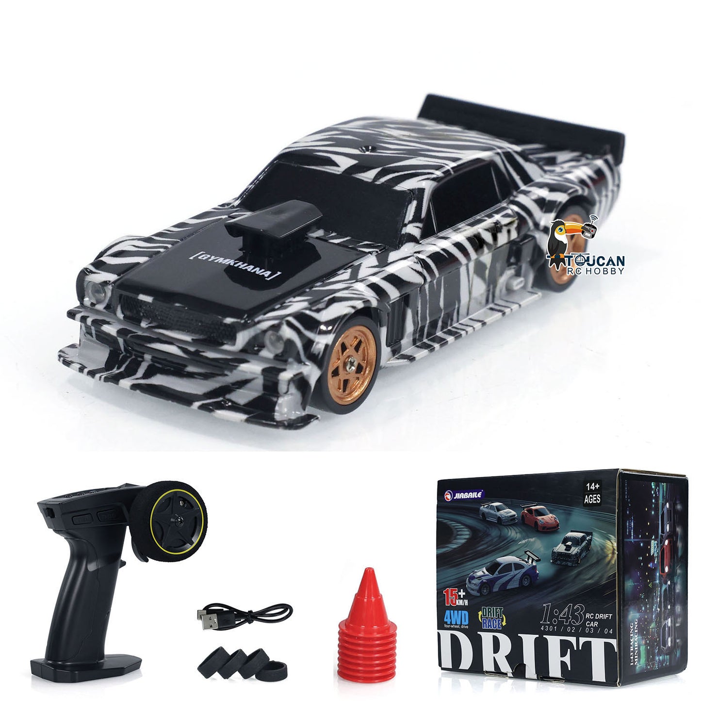 In Stock 1/43 4WD 2.4g Mini RC Race Car Radio Control Drift Car Toy High Speed Model Ready to Run 11*4.5*3CM Painted and Assembled