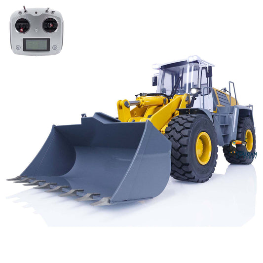 JZM Metal 1/14 580 Assembled Painted RC Hydraulic Loader Remote Control Construction Vehicles Sound Light I6S Radio